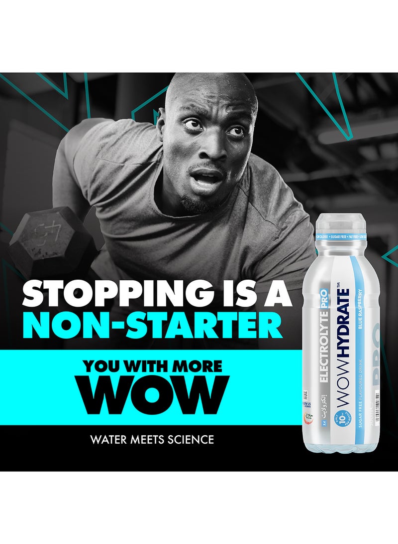 WOW Hydrate فيتامينات أساسية خالية من السكر منخفضة السعرات الحرارية ماكس هيدراشن 12 × 500 مل توت أزرق - Image 4