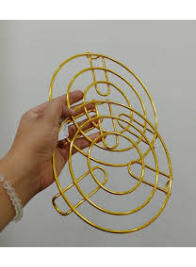 حامل أواني ساخنة ستانلس ستيل - تصميم دائري أنيق  ذهبي - Image 3