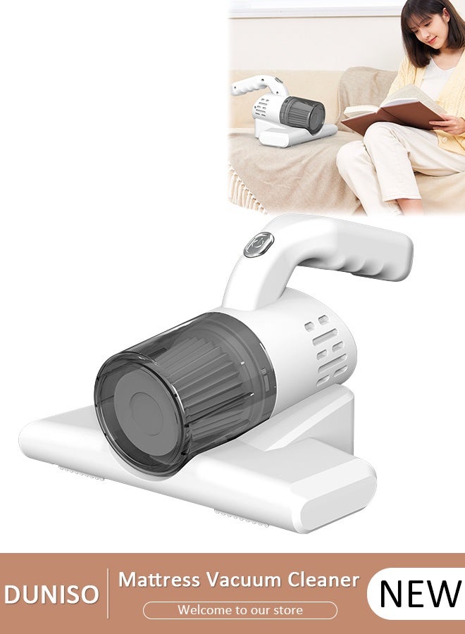 DUNISO مكنسة كهربائية للمراتب، محمولة بالأشعة فوق البنفسجية، أداة إزالة العث، أداة إزالة العث اللاسلكية، آلة تنظيف للوسائد، ملاءات المراتب، الأرائك، الألعاب القطيفة، وأسطح القماش الأخرى - Image 1