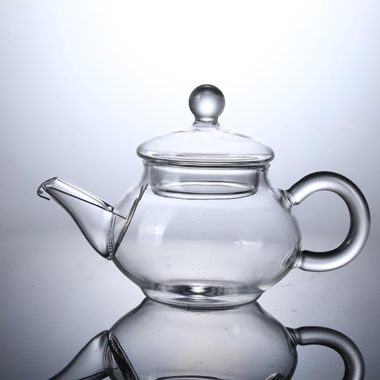 Mozacona Mini Tea Pot, Glass Teapot Small Tea Kettle for One person use,100ml - Image 2