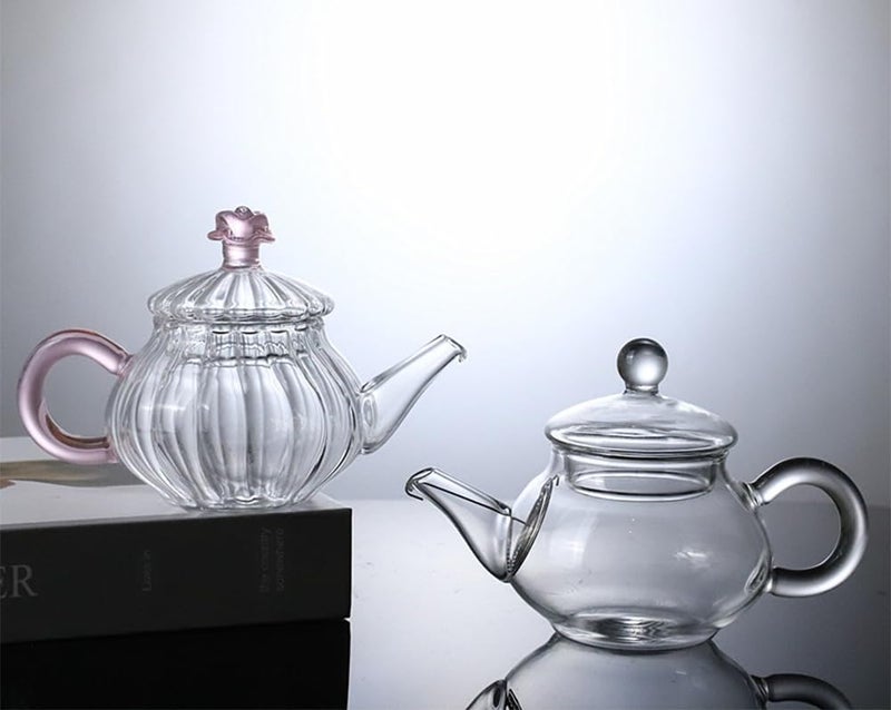 Mozacona Mini Tea Pot, Glass Teapot Small Tea Kettle for One person use,100ml - Image 5