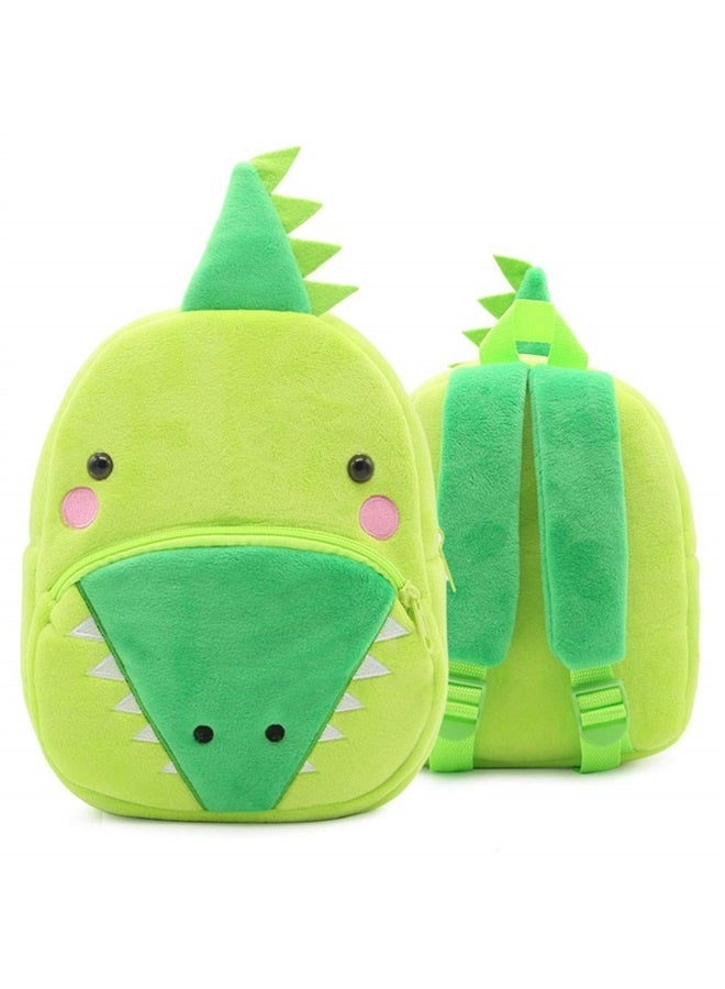 3D Cute Cartoon Little Plush Baby Backpack Baby Toy Bag(Crocodile)  - Image 1