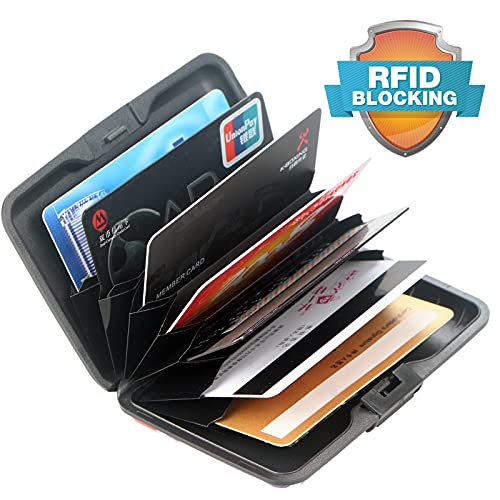 BOHONG RFID Credit Card Holder Mini Aluminum Card Wallet RFID Blocking Slim Metal Hard Card Case Business Cards Holder ID Case for Women Men-Flower - Image 5