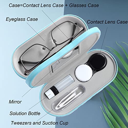 AITIME 2 in 1 Double Sided Portable Contact Lens and Eyeglasses Case - Marbling, Multifunction, Durable, Compact, Portable Storage Kit - Image 3