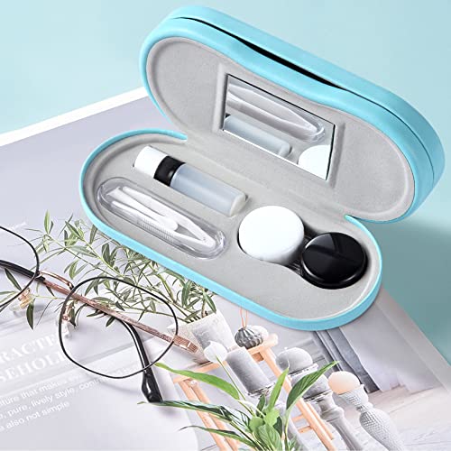 AITIME 2 in 1 Double Sided Portable Contact Lens and Eyeglasses Case - Marbling, Multifunction, Durable, Compact, Portable Storage Kit - Image 2