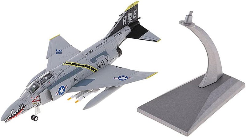 كلاراكو نموذج طائرة مقاتلة عسكرية من طراز F4 Phantom Fighter بمقياس 1/100، نموذج طائرة قتالية مصبوبة، للعرض على حامل، للمنزل، أو رف الكتب، أو ديكورات سطح المكتب - Image 4