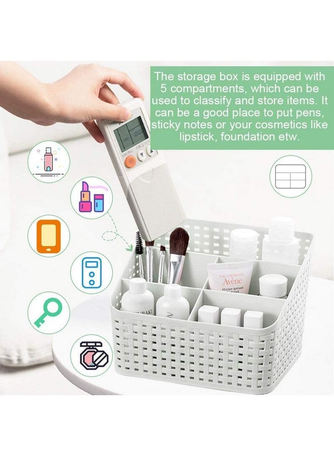 PUTHAK Storage Basket, Plastic Storage Basket for Office, Home Kitchen, Office, Dressing Table, Cosmetics, Bathroom, Grey - Image 5