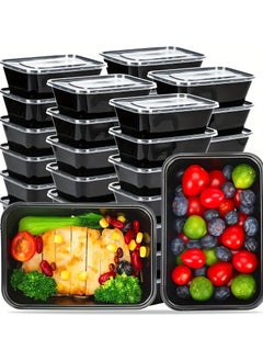 Angola Panda 50pcs set of 1000ml/34 oz lunch box BPA-free food container tiffin box for office plastic storage box Suitable for office school camping picnic meal preparation lunch box takeout box packing box  - Image 3