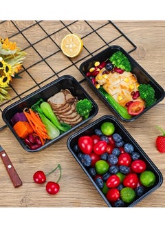 Angola Panda 50pcs set of 1000ml/34 oz lunch box BPA-free food container tiffin box for office plastic storage box Suitable for office school camping picnic meal preparation lunch box takeout box packing box  - Image 4