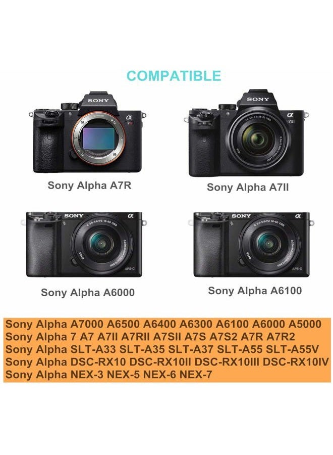 Tengdaxing AC-PW20 Continuous Power Adapter NP-FW50 Dummy Battery for Sony Alpha ZV-E10, A5000, A5100, A6000, A6100, A6300, A6400, A6500, A7, A7 II, A7R, A7R II, A7S, A7S II, RX10 Cameras - Image 3