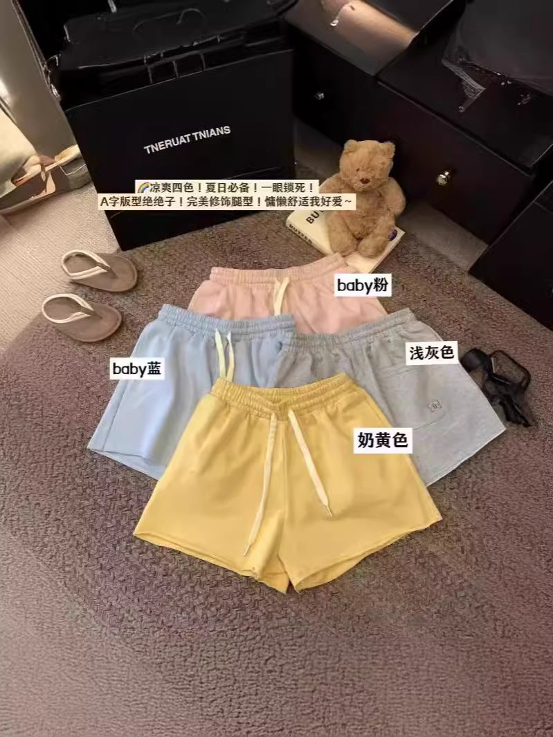 [Factory ] Summer Loose Slimming Joker Wide Leg Pants Triple Pants Hanging Drawstring Casual Shorts Children - Image 2