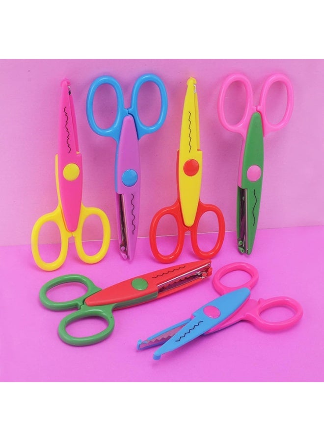 Mitoy 6 PCS Craft Scissors Set Colorful, Paper Edger Scissors Serrated Scissors for Kids, Students, Teachers, DIY Photos, Crafts, Art Projects, Scrapbooking - Image 2