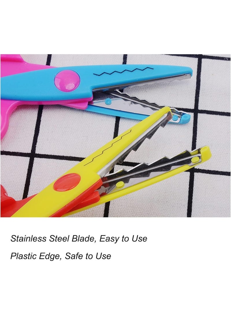 Mitoy 6 PCS Craft Scissors Set Colorful, Paper Edger Scissors Serrated Scissors for Kids, Students, Teachers, DIY Photos, Crafts, Art Projects, Scrapbooking - Image 5