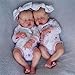 GYCV Realistic Newborn Baby Dolls Twins 18 Inch Reborn Baby Dolls Twins Boy and Girl Lifelike Baby Dolls Soft Body Silicone Vinyl Newborn Baby that Look Real Birthday Set for Kids - Image 3