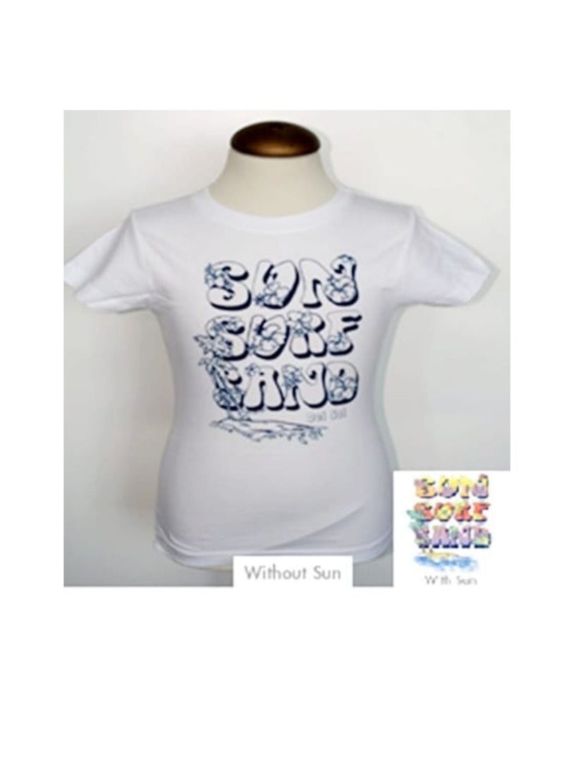 Del Sol Color Change Delsol  Color Change Girls' T-Shirt Sun Surf & Sand - Image 1