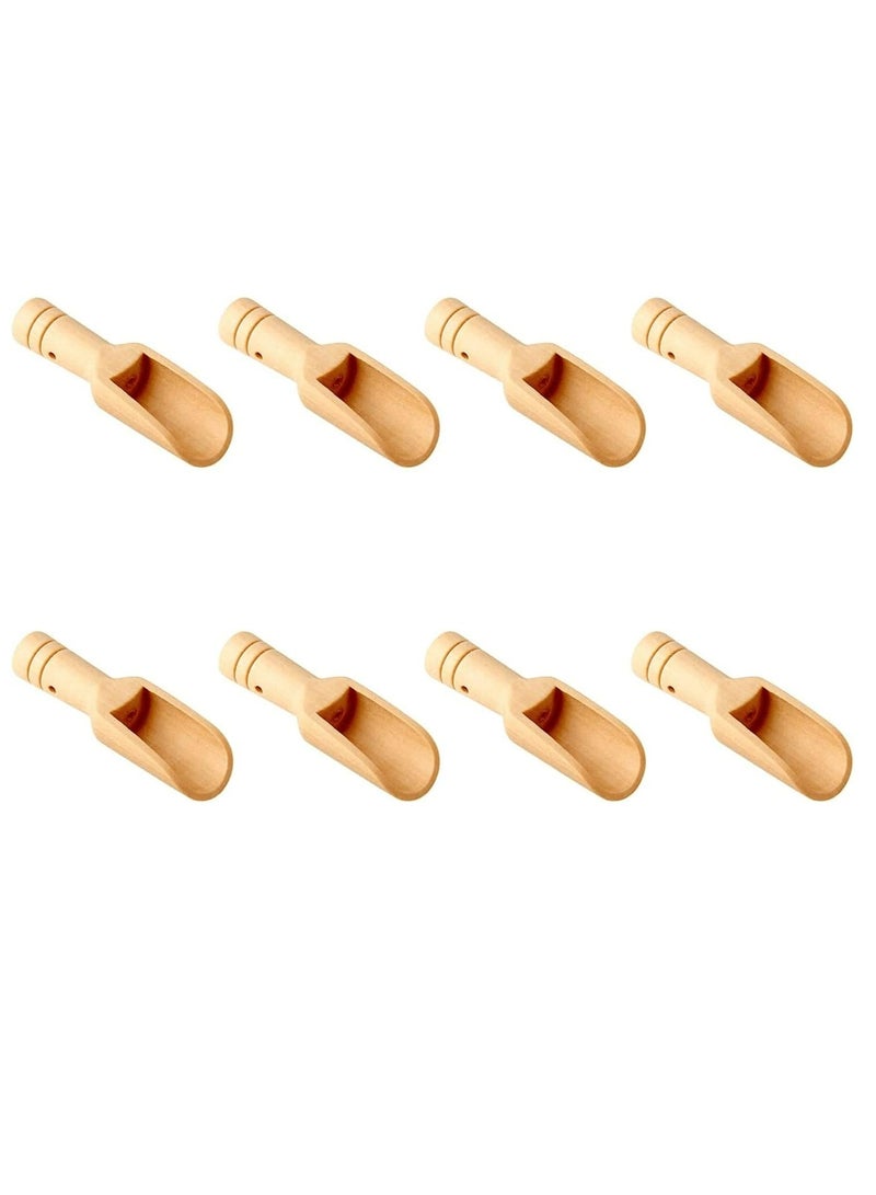Oasisgalore 8pcs Mini Wooden/Bamboo Spoons for Bath Salts, Tea, Washing Powder, Candy - Image 1