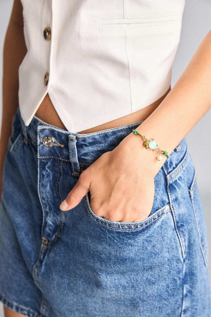 Defacto Berrin Özkan x Defacto Green Bracelet