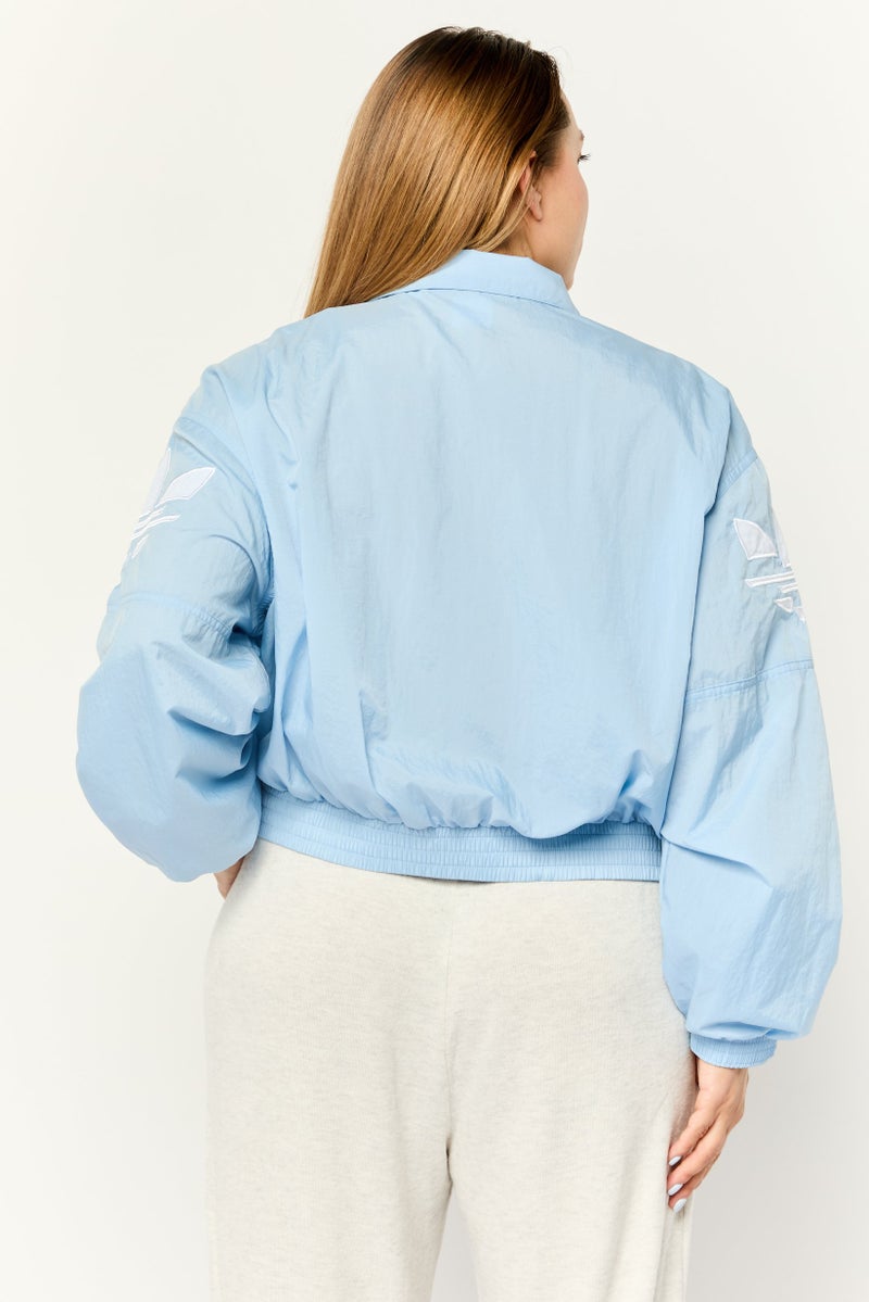 adidas Originals Women Sportswear Fit Long Sleeve Outdoor Jacket, Light Blue - Image 4