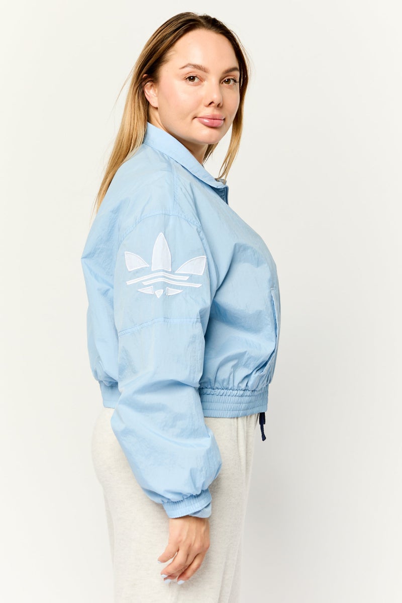 adidas Originals Women Sportswear Fit Long Sleeve Outdoor Jacket, Light Blue - Image 3