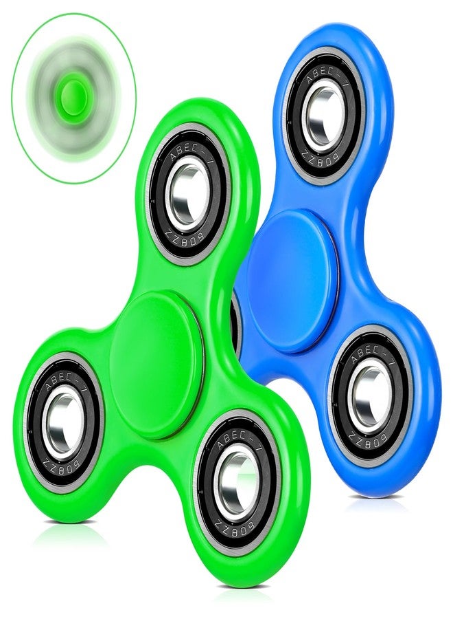 WELLVO Fidget Spinner 2Pcs for Kids Adults, Sensory Fidgets Toys for Anxiety Stress Relief, Mini Cool Fidget Toy Spinners for Classroom Prizes Birthday Gifts Boys Girls - Image 1