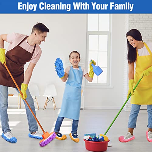 AIFUSI 10Pcs Mop Slippers for Floor Cleaning Washable Shoes Cover Soft Microfiber Dust Mops Mop Socks Reusable for Women Men Kids Foot Dust Hair Cleaners Sweeping House Office Bathroom Kitchen - Image 5
