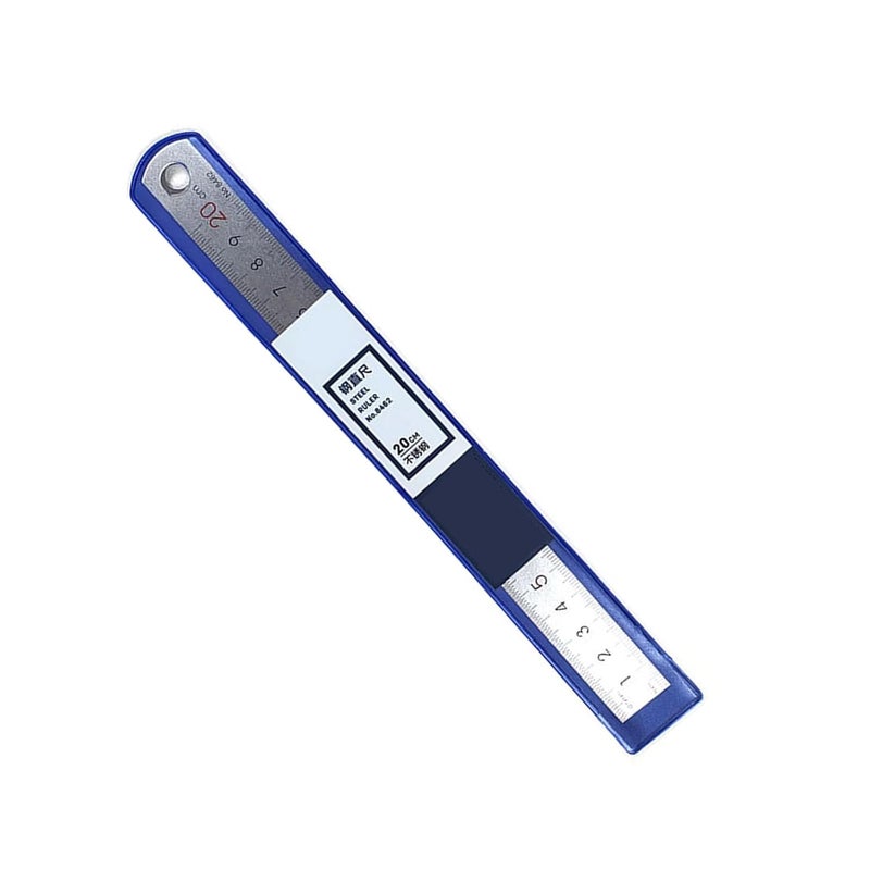 مسطرة معدنية من الفولاذ المقاوم للصدأ 15 سم 20 سم 30 سم أداة قياس مستقيمة للطلاب - Image 1