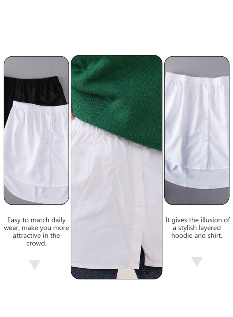 KASTWAVE 1Pc Woman Simple Fashion Skirt Fake Shirt Fleece for Casual Clothes White - Image 4