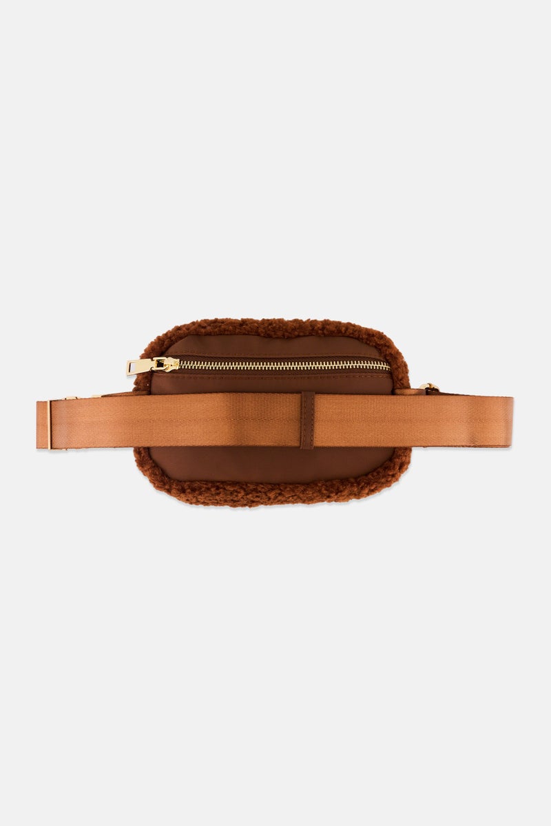 Urban Expressions Women Textured Fanny Bag 19 L x 13 H x 5 W cm, Brown  - Image 3