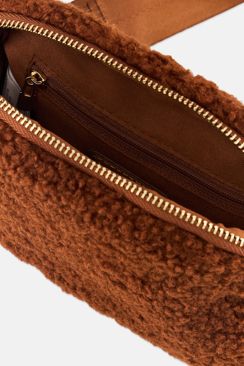 Urban Expressions Women Textured Fanny Bag 19 L x 13 H x 5 W cm, Brown  - Image 4