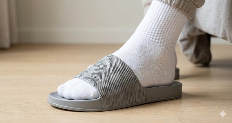 Medical Grey Slippers - Map Design - Comfortable Design - Lightweight Sole - Waterproof Rubber Material - Slippers for Men, Youth and Kids - Perfect for Home, Beach and Street 41-40 - Image 2