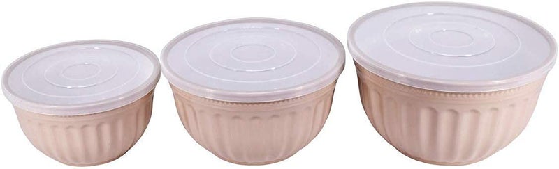 COSKIRA COSKIRA Salad Bowls Mixing Bowl with Lids Set Salad Lunch Container Divided Tray with Dressing Dabba - Image 2