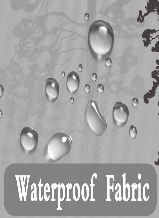 JAWO Forest RV Shower Curtain, Fog Woods Trees Landscape Fabric Shower Curtain for Campers Trailer Camping Bathroom 47 X 64 Inches, Gray - Image 5