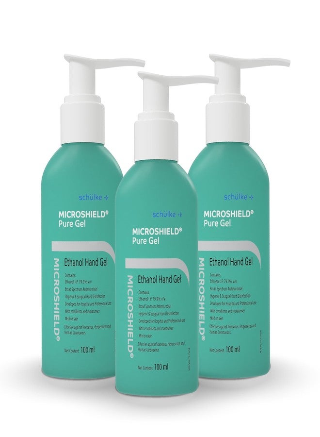 Microshield Pure Gel | Ethanol-based hand gel 100ml (Pack Of 3) - Image 1