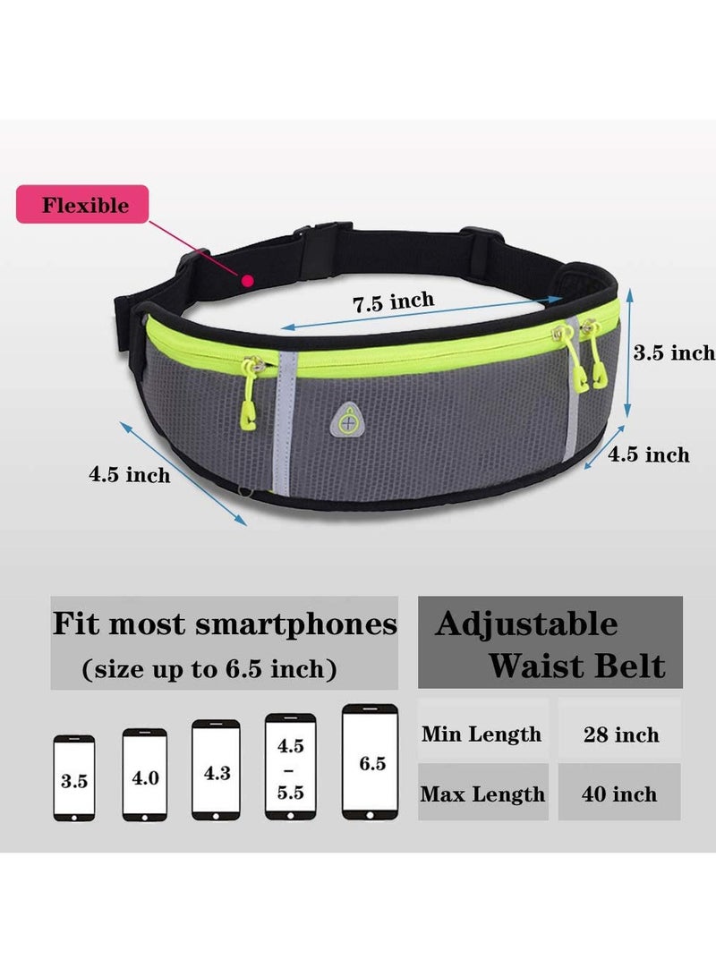 SOLARAE Waist Phone Bag Waterproof Running Belt Lightweight Pack with Adjustable Elastic Strap - Image 2
