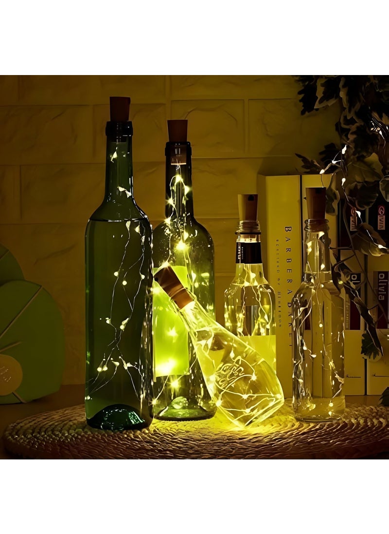 Generic Pack of 2 Golden LED String Lights Battery Operated Waterproof Bottle Fairy LED String  - Image 5