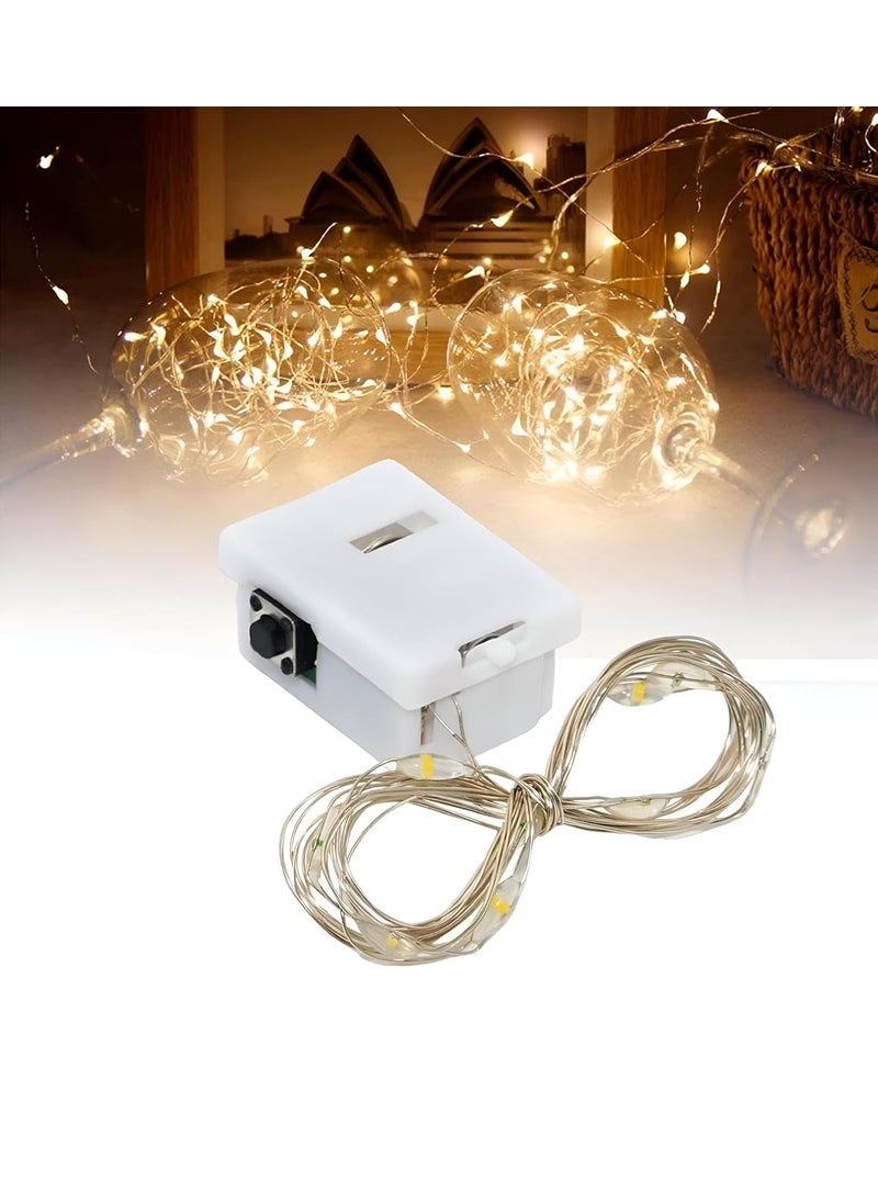 Generic Pack of 2 Golden LED String Lights Battery Operated Waterproof Bottle Fairy LED String  - Image 1