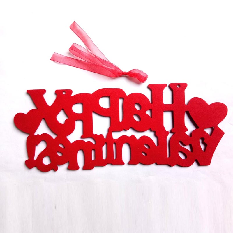 2pcs Happy Valentine's Day Pendant Beautiful Nonwovens Pendant Decor for Woman Lady Female - Image 4