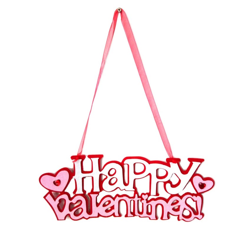 2pcs Happy Valentine's Day Pendant Beautiful Nonwovens Pendant Decor for Woman Lady Female - Image 2
