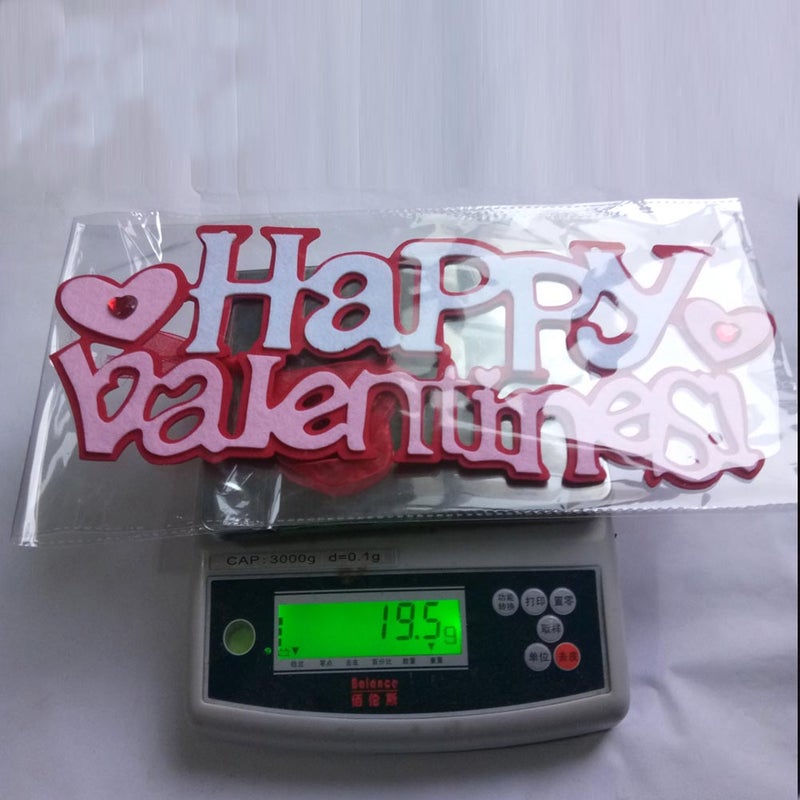 2pcs Happy Valentine's Day Pendant Beautiful Nonwovens Pendant Decor for Woman Lady Female - Image 1