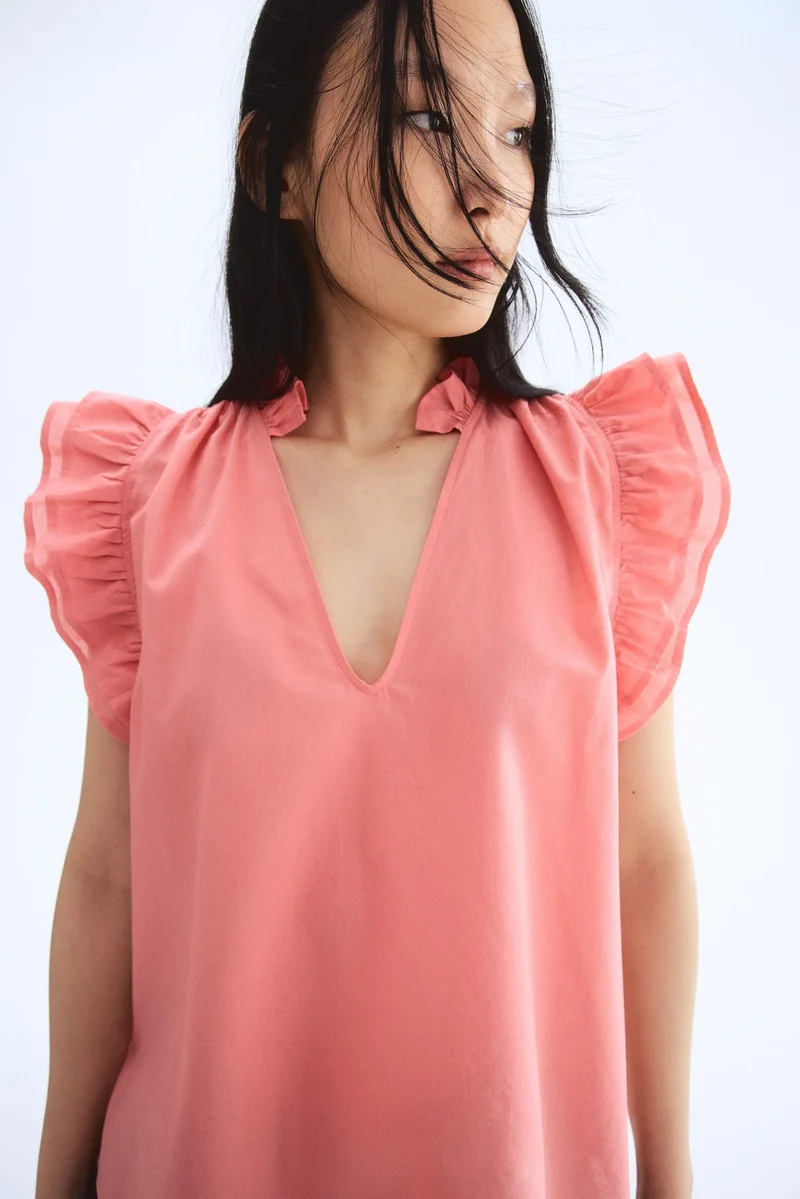 H&M Frill-trimmed blouse