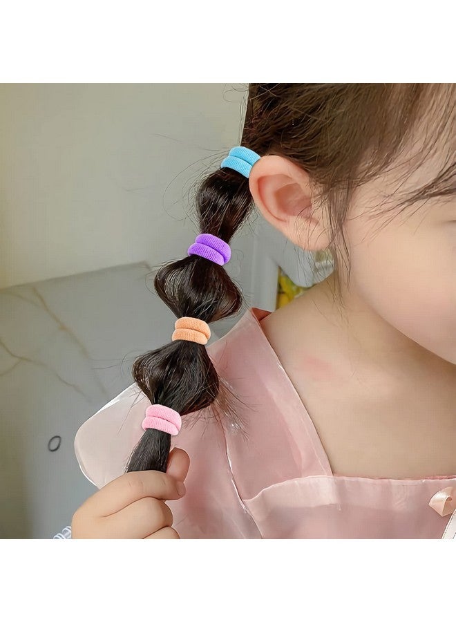 بينج شاو ماي 200 قطعة من ربطات شعر الأطفال، مقاس 1 بوصة بدون درزات للفتيات والأطفال، أربطة شعر متعددة الألوان والأسود مع حاملات ذيل حصان مرنة - Image 5