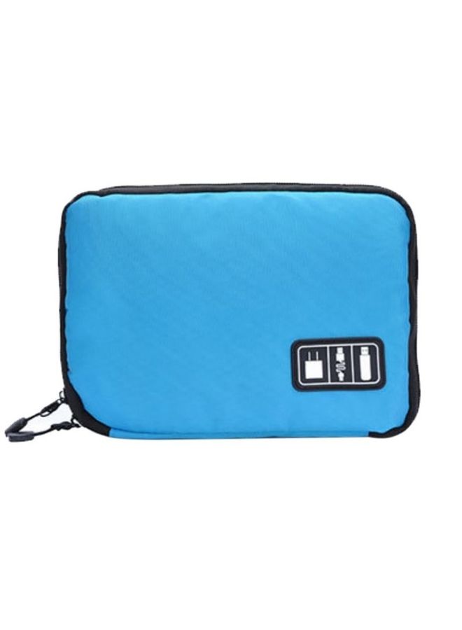 HuHa Outdoor Activities Travel Data Cable Bags Backpack SD Card Charger Zipper Bag(Blue)  - Image 2