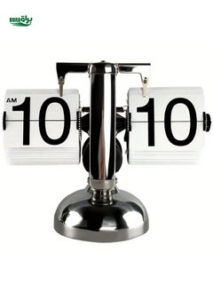 Flip Clock Vintage Desk Clock Retro Flip Down Clock,Flip Digital Clock,Mechanical Clock,Auto Flip Clock Table Clock,Battery Powered Internal Gear Operated Clock For Office Home Decor Flip Desk Clock