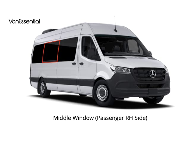 VanEssential Insulated Magnetic Blackout Window Cover Designed for Mercedes-Benz NCV3 & VS30 Middle Window 170 Length Van (Right Hand Side for Van Years 2007 to Current Model) - Charcoal Gray - Image 2