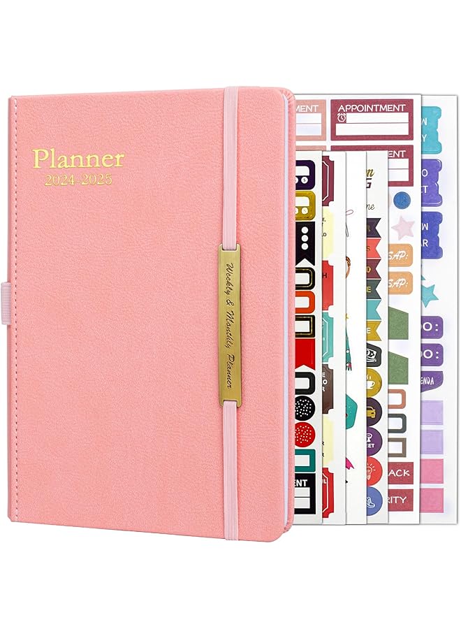 erorex 2024 Leather Planner Weekly And Monthly 18 Months Calendar Book 2024 Academic Planner From Jan. 2024 June 2025 2024 Appointment Book Daily Agenda Yearly Teachers Planner 5.7  - Image 1