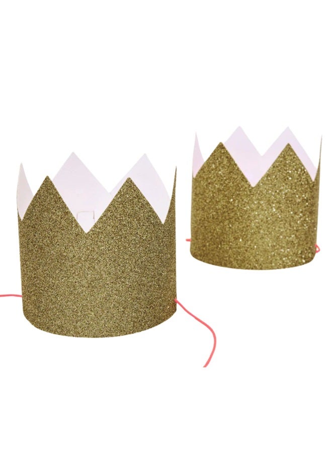 Meri Meri Mini Gold Glittered Crowns - Image 2