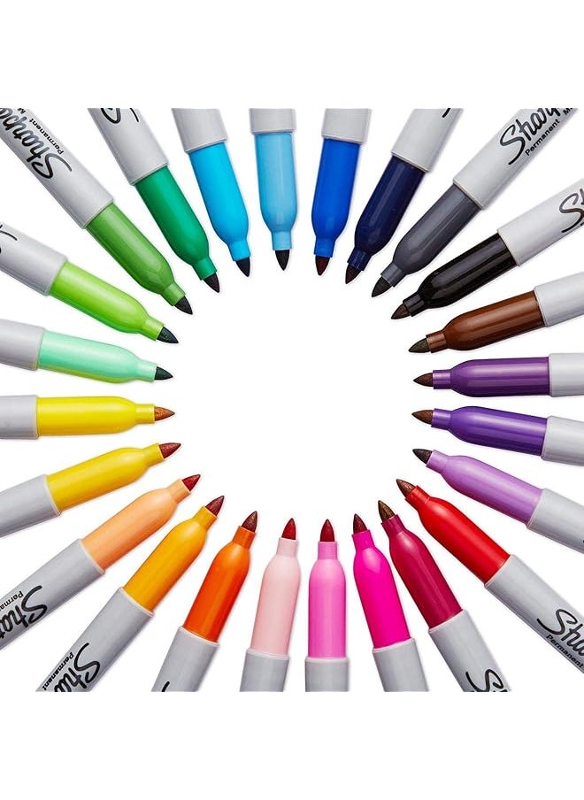 Sharpie Permanent Markers Fine Point Limited Edition 80S Glam Colors Pack Of 24  - Image 2