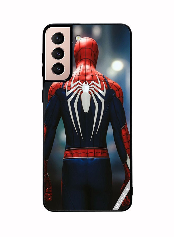 VR CREATIVE Protective Case Cover For Samsung Galaxy S21 5G Spiderman Back Design Multicolour - Image 1