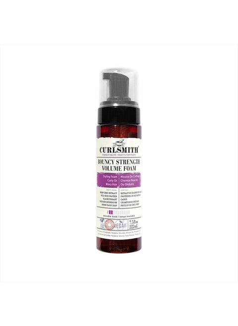 Bouncy Strength Volume Foam, Styling Foam for Curly & Wavy Hair, Light Hold (7.5 fl oz)