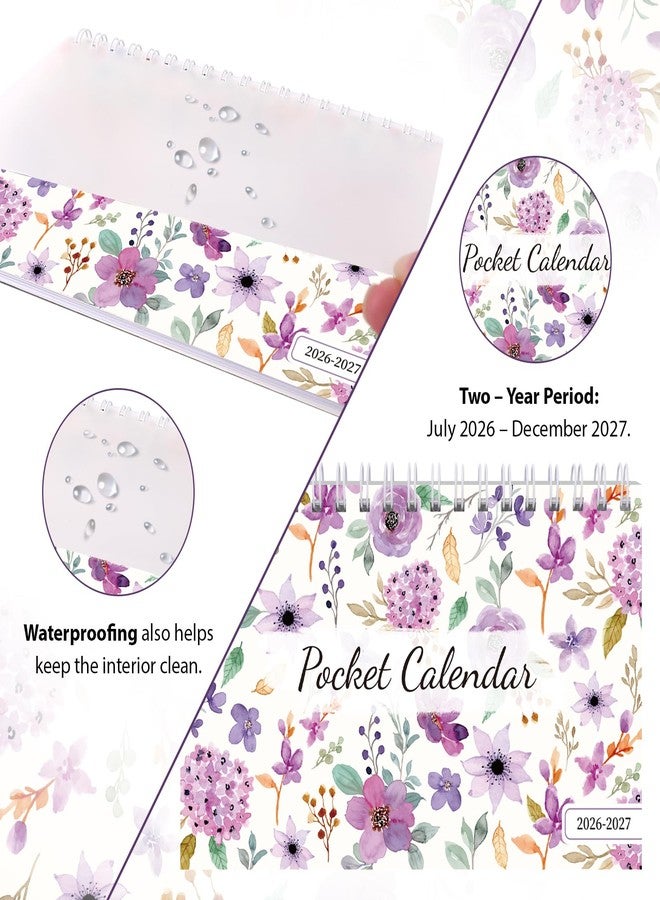 Phyxin Pocket Calendar 2026, 18 Months Calendar 2026-2027 - Runs from July 2026 Until December 2027, Pocket Planner-4.2" x 6.5" with Dual Coil, Pocket Planner 2026-2027 for School, Home and Office Supplies, New Purple - Image 4